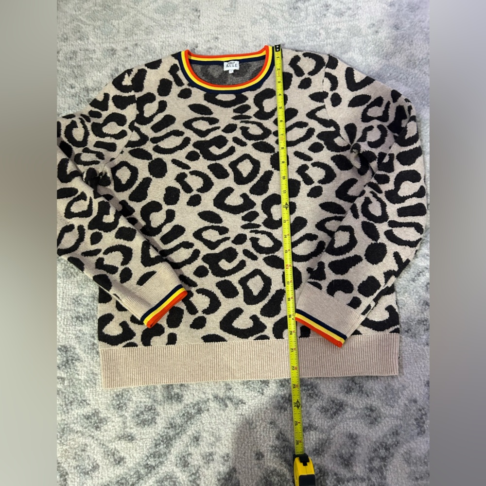 Leopard Print Sweater - The Cat - KULE Cashmere Wool Blend - Picture 10 of 15